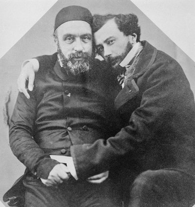 Portrait of Charles Lambert-Bey and Maxime Du Camp by French Photographer